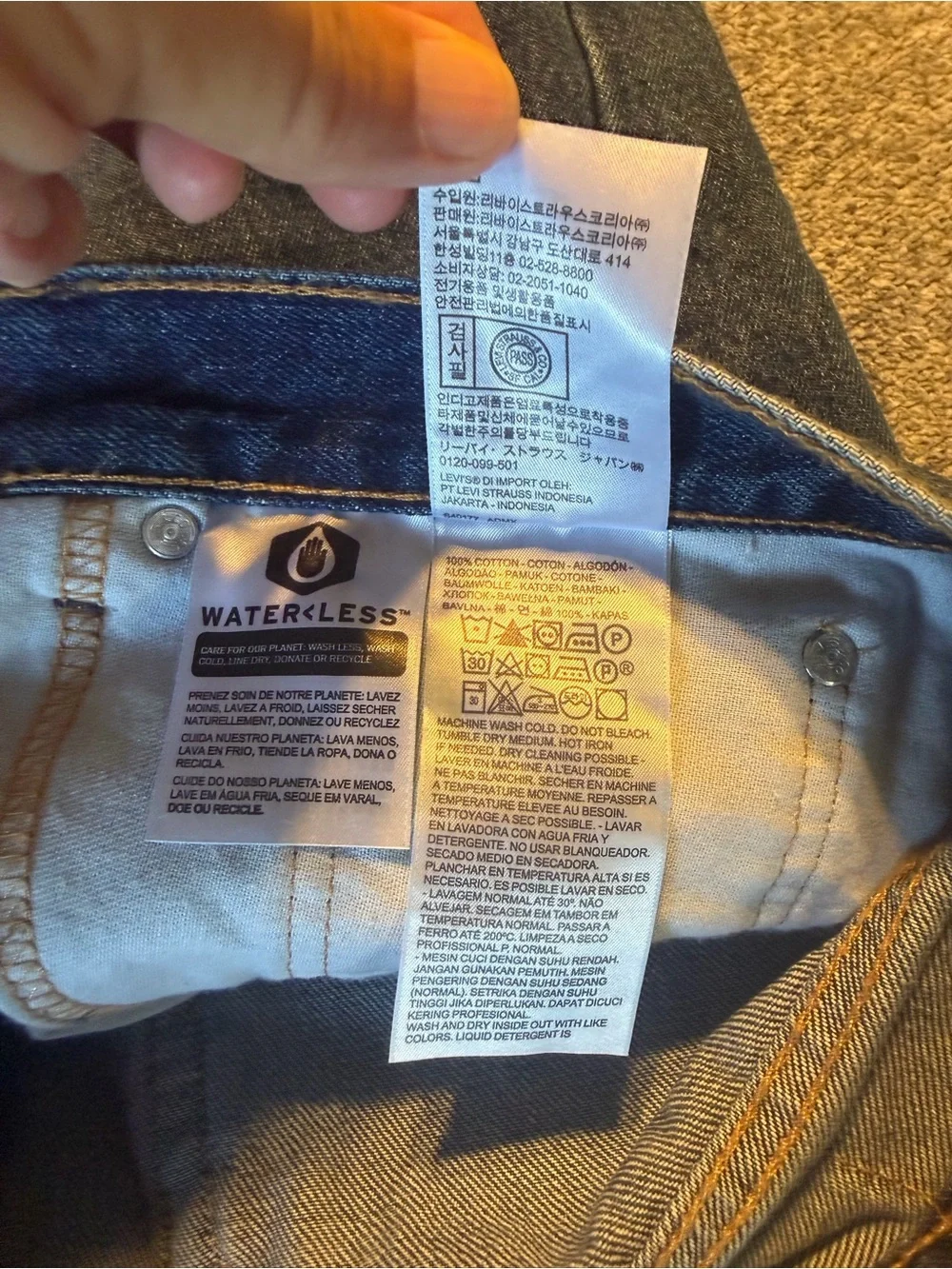 LEVI STRAUSS Men‎ 550 Relaxed Fit 100% Cotton Denim Jeans - 46x39 Dark Blue
